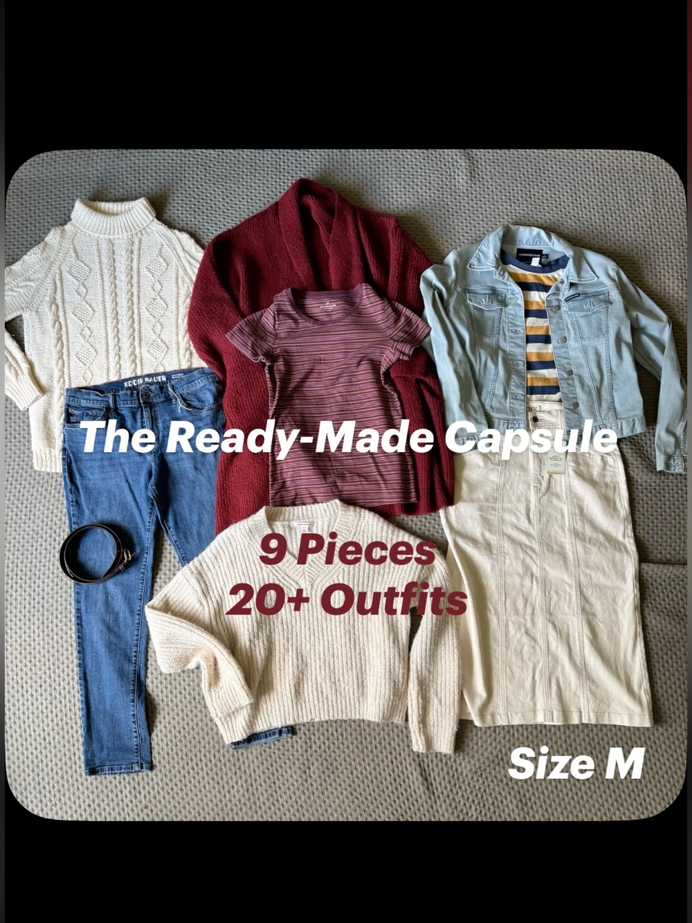 🧺THE READY-MADE CAPSULE🧺 Size M - 9 Pieces • 20+ Outfit Possibilities